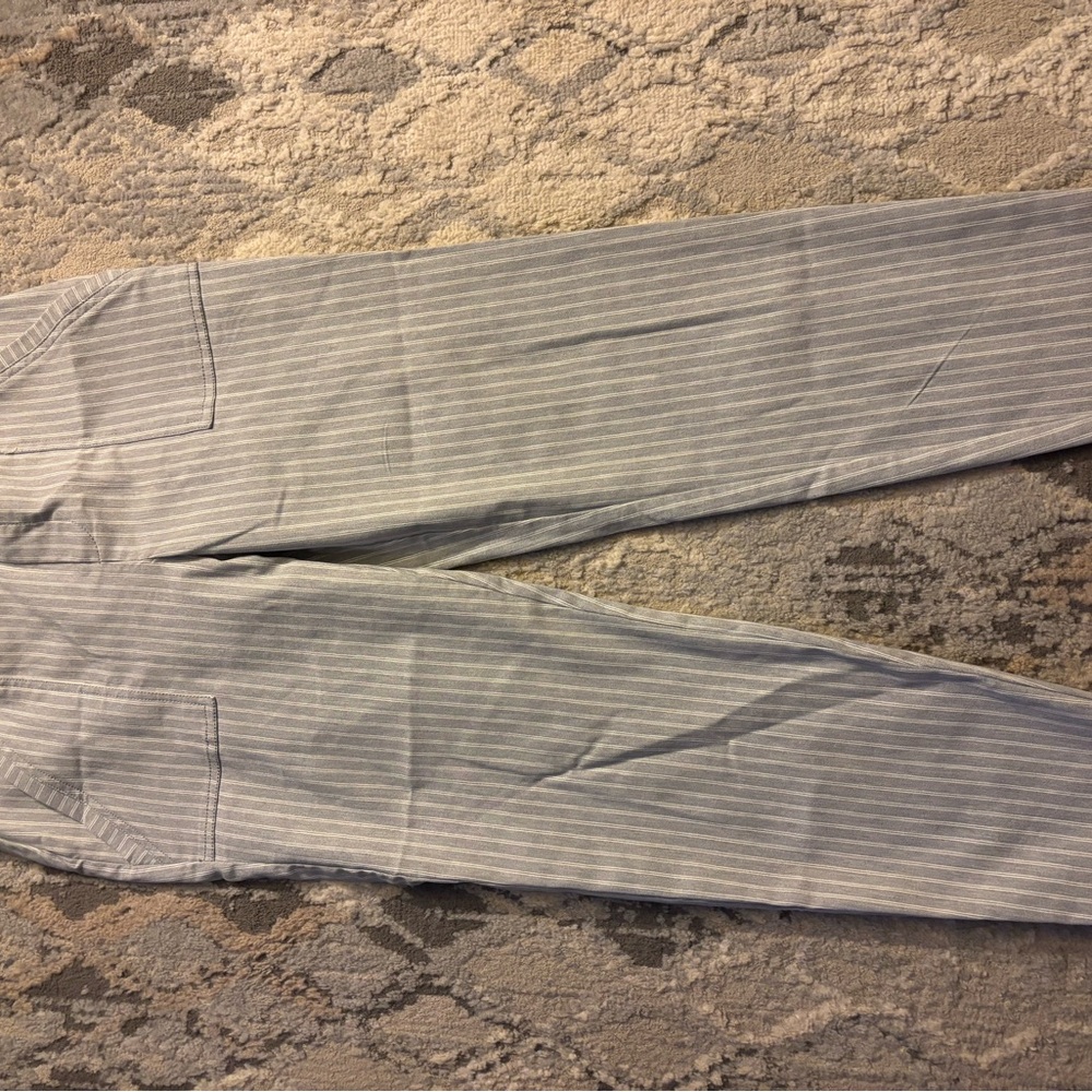 Soho Womens Light Gray Striped Chinos